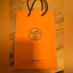 Authentic Hermes Orange Shopping Bag